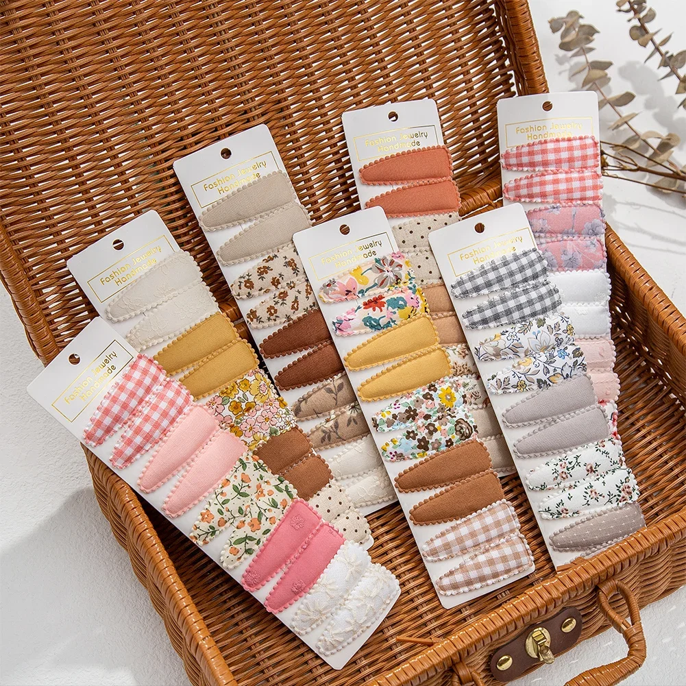 10Pcs/set Ins 6cm Flower Print Cotton Hair Bow Snap Hair Clips Set Fabric Plaid Baby Hairpins Baby Girl Hair Grips Kids Headwear
10Pcs/set Ins 6cm Flower Print Cotton Hair Bow Snap Hair Clips Set Fabric Plaid Baby Hairpins Baby Girl Hair Grips Kids Headwear