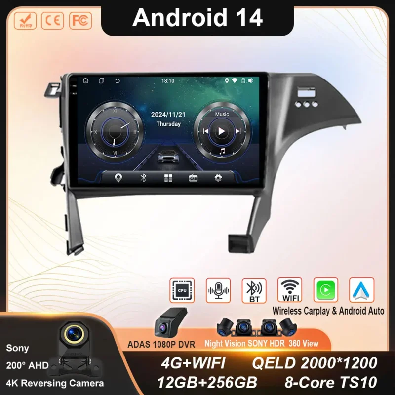 Android Auto для Toyota Prius 3 XW30 2009-2015 RHD Автомобильный радиоприемник Стерео головное устройство Мультимедийный плеер Навигация Carplay Без 2din DVD
Android Auto для Toyota Prius 3 XW30 2009-2015 RHD Автомобильный радиоприемник Стерео головное устройство Мультимедийный плеер Навигация Carplay Без 2din DVD