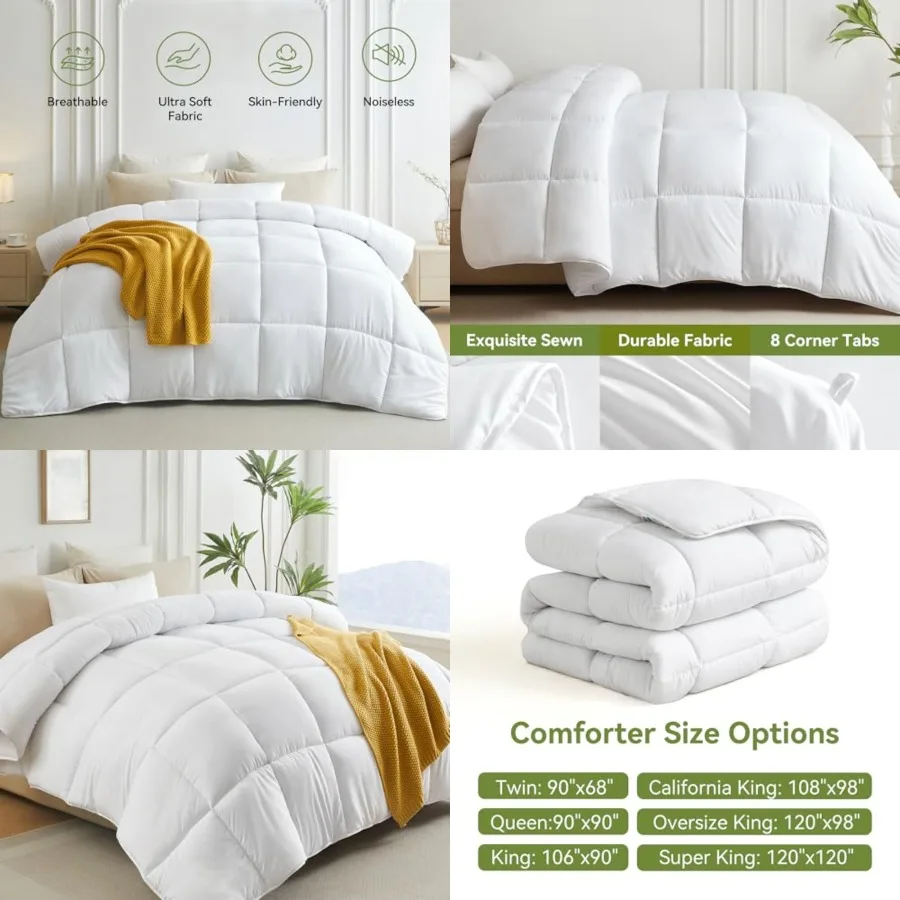 Down Alternative Comforter Duvet Insert, All Season Duvet Insert with Corner Tabs, Comforter Cal 108x98Inches
Down Alternative Comforter Duvet Insert, All Season Duvet Insert with Corner Tabs, Comforter Cal 108x98Inches