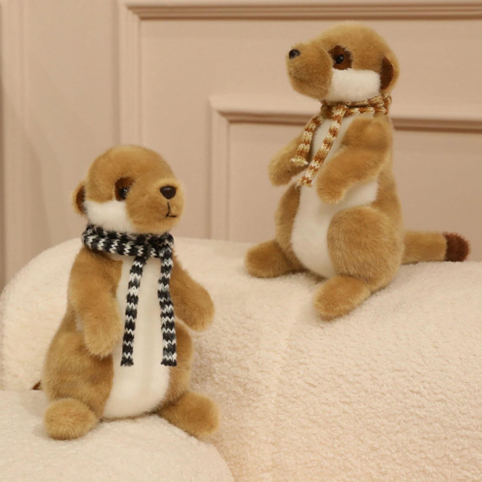 Stuffed Meerkat with Scarf Knitted Meerkat Stuffed Animal Soft Seated for Children, Desk Display, Bedside Table
Stuffed Meerkat with Scarf Knitted Meerkat Stuffed Animal Soft Seated for Children, Desk Display, Bedside Table
