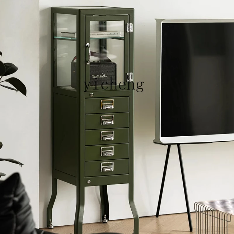 H3-20 retro metal tall cabinet living room bedroom drawer storage chest glass display cabinet
H3-20 retro metal tall cabinet living room bedroom drawer storage chest glass display cabinet