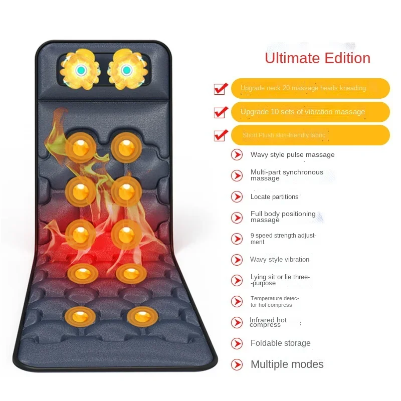 30 Heads Pillow Neck Massager Intelligent Heating Household Fullbody Massage Cushion Waist Back Multifunctional Cervical Massage
30 Heads Pillow Neck Massager Intelligent Heating Household Fullbody Massage Cushion Waist Back Multifunctional Cervical Massage