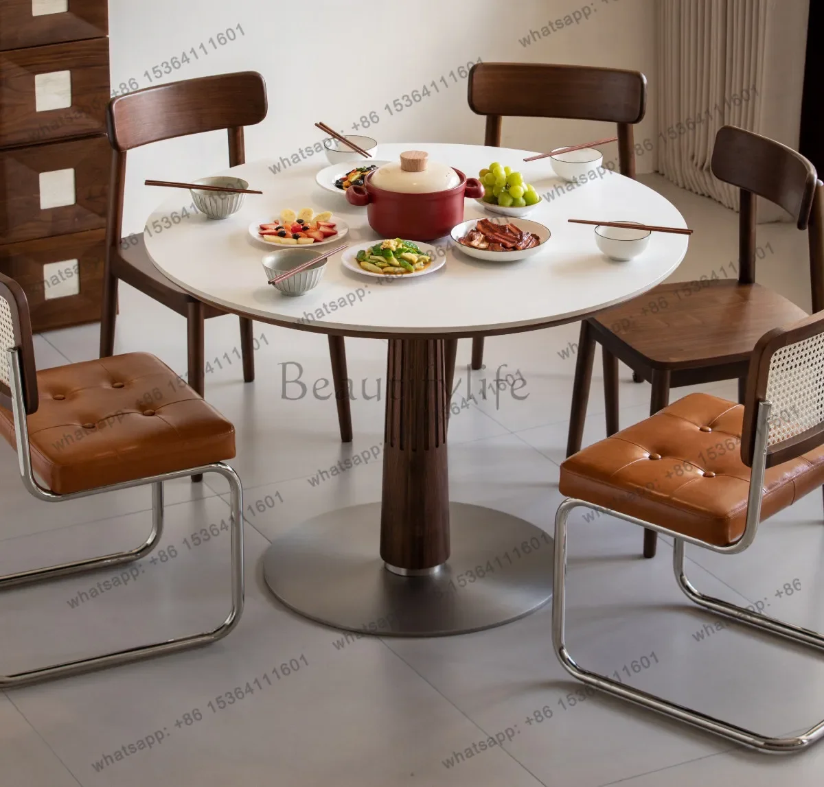 D14Black walnut Nordic solid wood rock slab dining table Japanese household small apartment dining table
D14Black walnut Nordic solid wood rock slab dining table Japanese household small apartment dining table