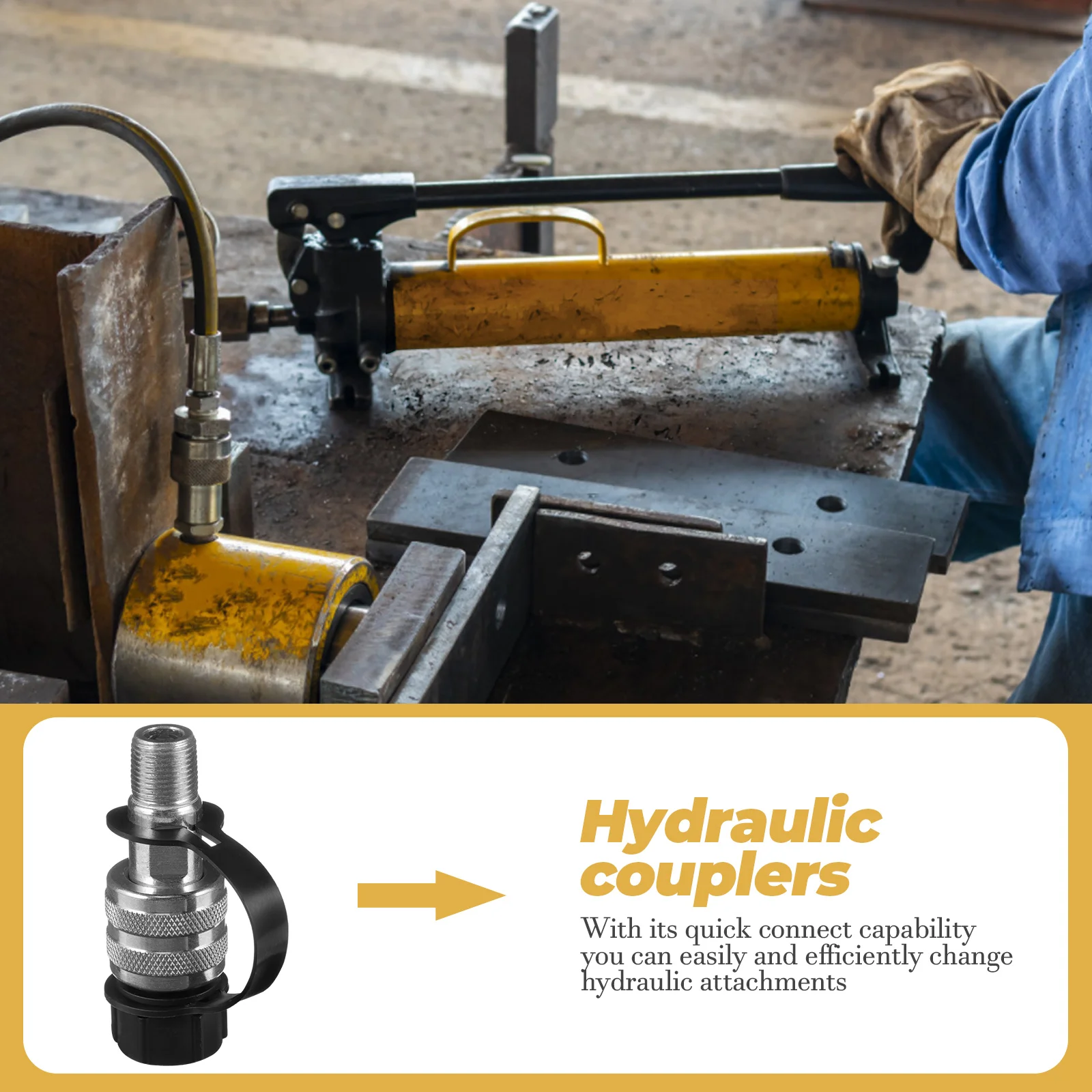 Hydraulic Quick Connect Coupler 3/8 Inch Female Fitting Galvanized Dust Cap Compact Carbon Steel Easy Transport
Hydraulic Quick Connect Coupler 3/8 Inch Female Fitting Galvanized Dust Cap Compact Carbon Steel Easy Transport