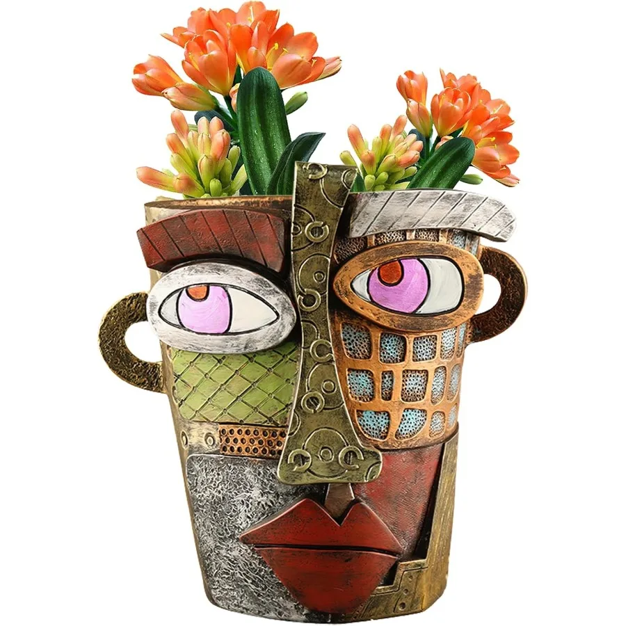 Abstract Face Planters Pots Head Unique Indoor and Outdoor Decorative Flower Pot with Funny Expressions Colorful Ceramic Plante
Abstract Face Planters Pots Head Unique Indoor and Outdoor Decorative Flower Pot with Funny Expressions Colorful Ceramic Plante