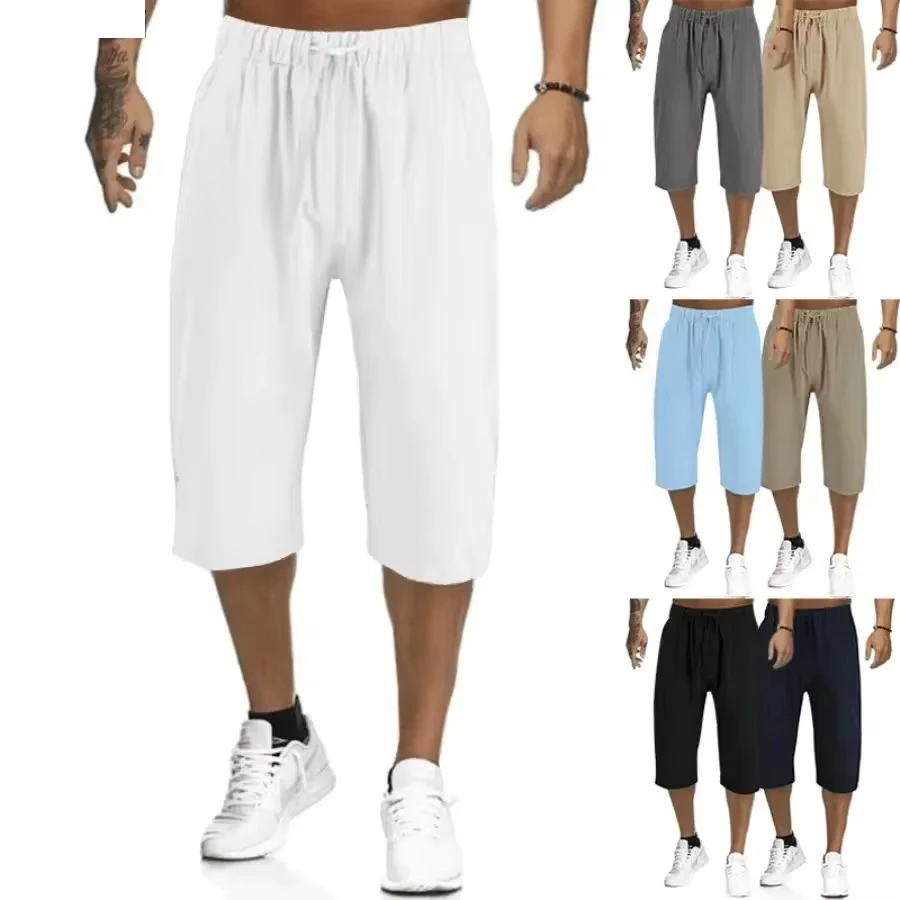 New Men's Cotton Linen Casual Pants Solid Loose Calf-Length Pants Men Straight Sweatpants Summer Breathable Beach Trousers Male
New Men's Cotton Linen Casual Pants Solid Loose Calf-Length Pants Men Straight Sweatpants Summer Breathable Beach Trousers Male