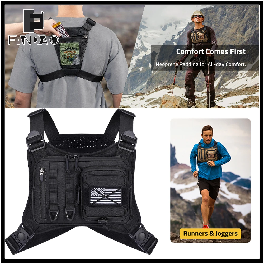 Tactical Chest Pack Pouch Adjustable Breathable Running Vest Bag Outdoor Lightweight Anti-theft EDC Rig for CS Hiking Cycling
Tactical Chest Pack Pouch Adjustable Breathable Running Vest Bag Outdoor Lightweight Anti-theft EDC Rig for CS Hiking Cycling