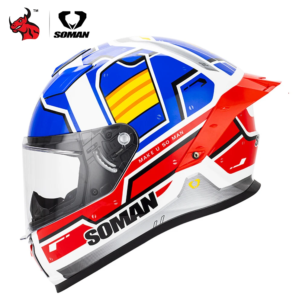 Motorcycle Helmet Racing Full Face Noise Reduction Helmet Unisex For Street And Track With Color Lens Films
Motorcycle Helmet Racing Full Face Noise Reduction Helmet Unisex For Street And Track With Color Lens Films