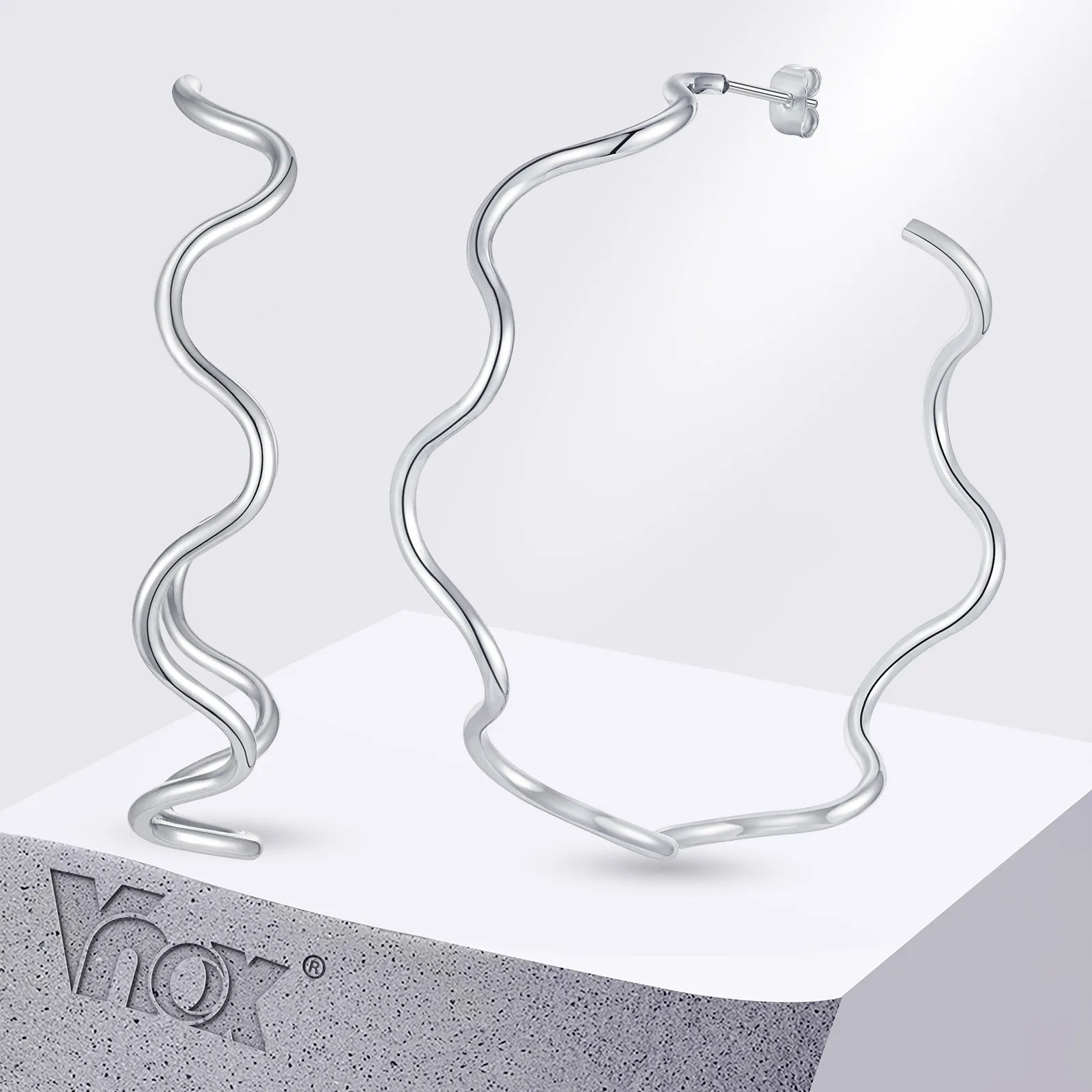 Vnox Stainless Steel Hoop Earrings For Women,Atmosphere Large Hoops Wave C-shaped Open Earrings,Elegant Girls Jewelry Set
Vnox Stainless Steel Hoop Earrings For Women,Atmosphere Large Hoops Wave C-shaped Open Earrings,Elegant Girls Jewelry Set