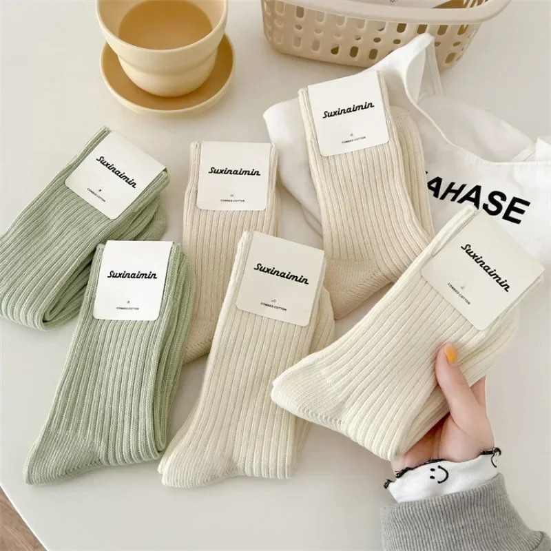 Fashion Cotton Knitting Women Socks Harajuku Vintage Crew Socks Japanese Solid Color School Girls Long Socks Women Autumn Winter
Fashion Cotton Knitting Women Socks Harajuku Vintage Crew Socks Japanese Solid Color School Girls Long Socks Women Autumn Winter