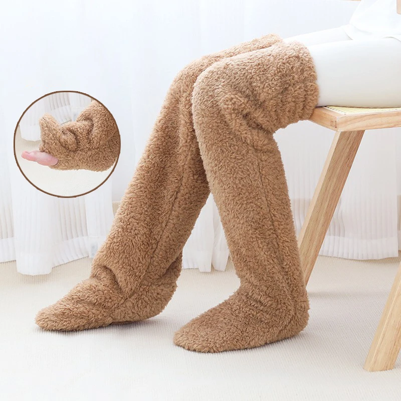 1 Pair Men Women General Winter Thick Warm Coral fleece Long Tube Socks Can Be Exposed Foot Knee Pads Warm High Tube Floor Socks
1 Pair Men Women General Winter Thick Warm Coral fleece Long Tube Socks Can Be Exposed Foot Knee Pads Warm High Tube Floor Socks