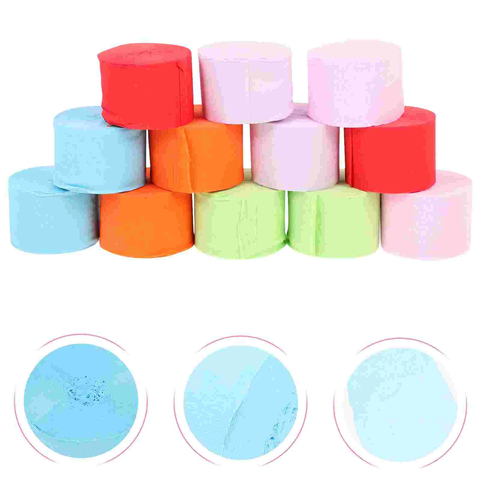 Colored Crepe Paper Streamers Delicate Party Multi-function Decor Ribbon Supply Convenient Decorative Colorful Ornaments
Colored Crepe Paper Streamers Delicate Party Multi-function Decor Ribbon Supply Convenient Decorative Colorful Ornaments