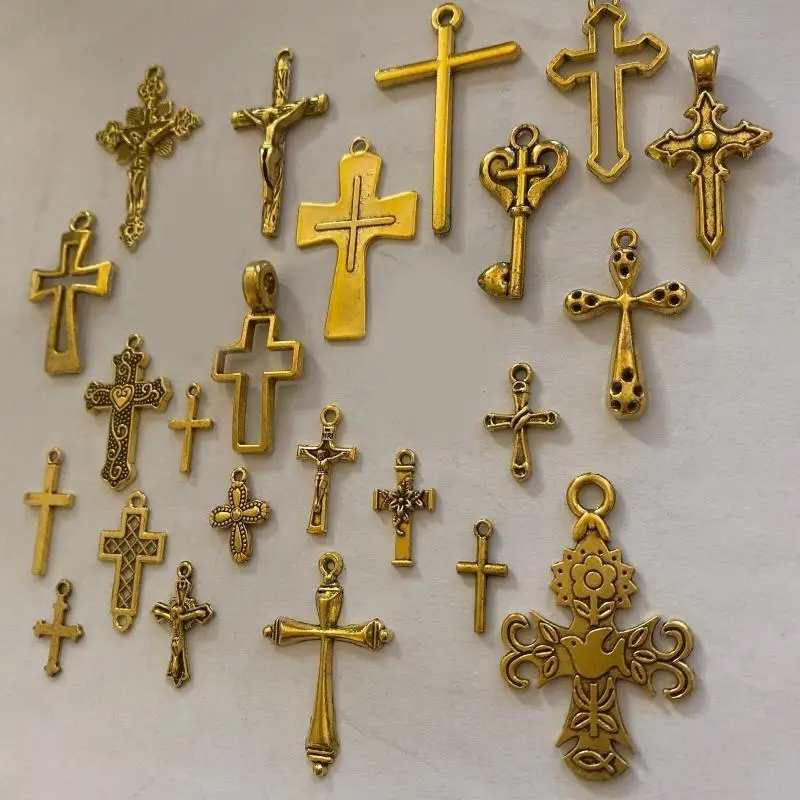 Vintage for Cross Pendant Necklace Making Supplies Silver Golden Color Jesus for Cross Jewelry Supplies for Women Couple Y08E
Vintage for Cross Pendant Necklace Making Supplies Silver Golden Color Jesus for Cross Jewelry Supplies for Women Couple Y08E