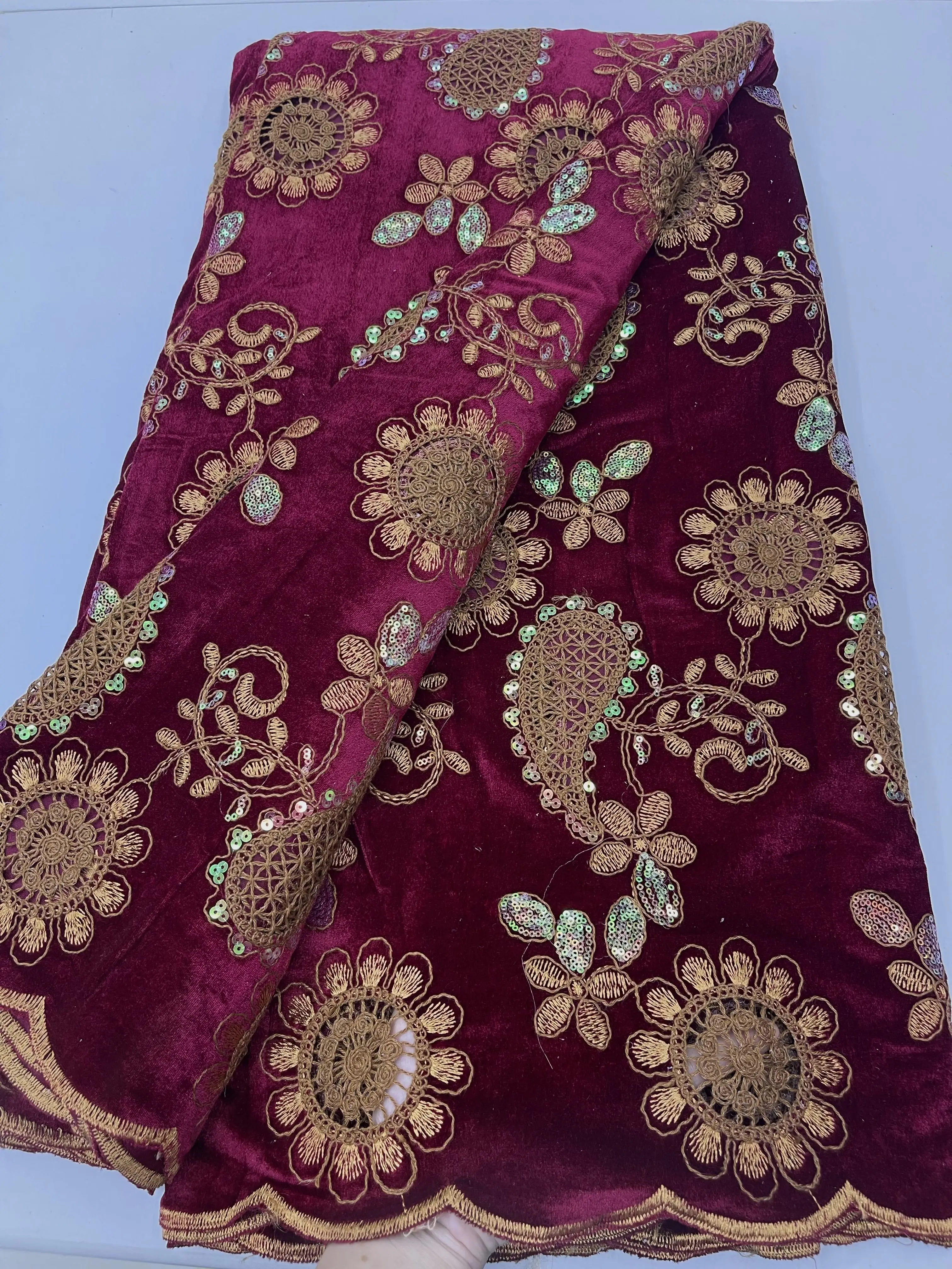 African Sequins Velvet Nigerian Wedding Lace Fabrics, French Lace Fabric, High Quality, Party Dress, 2024
African Sequins Velvet Nigerian Wedding Lace Fabrics, French Lace Fabric, High Quality, Party Dress, 2024