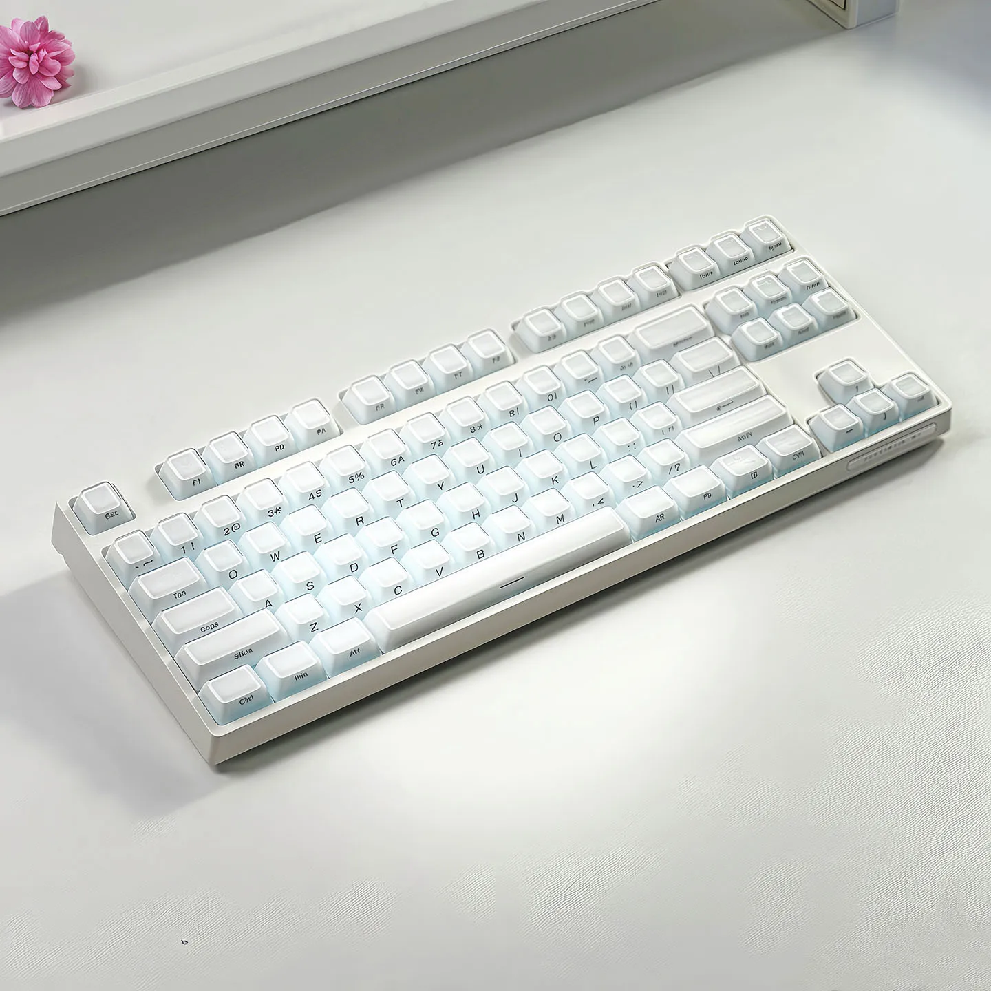 Jelly white side engraved keycap 0EM small full set of 136 keys PC transparent magnetic axis keyboard
Jelly white side engraved keycap 0EM small full set of 136 keys PC transparent magnetic axis keyboard