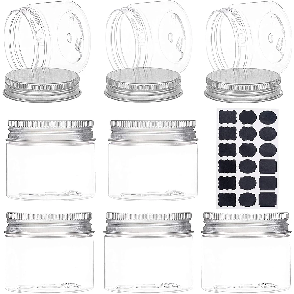 18 pack 50ml Plastic Round Jars Clear Jars Containers with Aluminum Screw Lids for Beauty Products Household Items or Small
18 pack 50ml Plastic Round Jars Clear Jars Containers with Aluminum Screw Lids for Beauty Products Household Items or Small