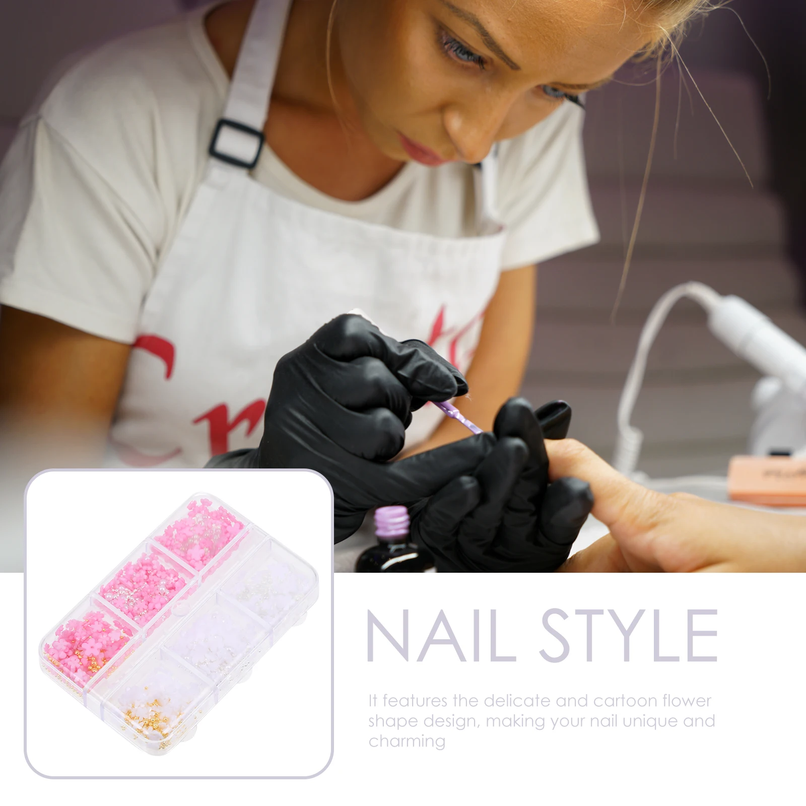 3D Flower Nail Charms Pearl DIY Adornment Resin Creative Fashion Storage Box Practical Home Use Small Compact
3D Flower Nail Charms Pearl DIY Adornment Resin Creative Fashion Storage Box Practical Home Use Small Compact