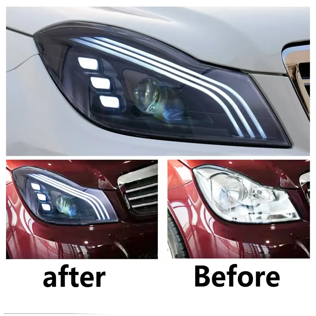 Pop Car Accesories Head Light For Mercedes-Benz C-class W204 Headlamp Automotive Lighting System 2008-2010
Pop Car Accesories Head Light For Mercedes-Benz C-class W204 Headlamp Automotive Lighting System 2008-2010