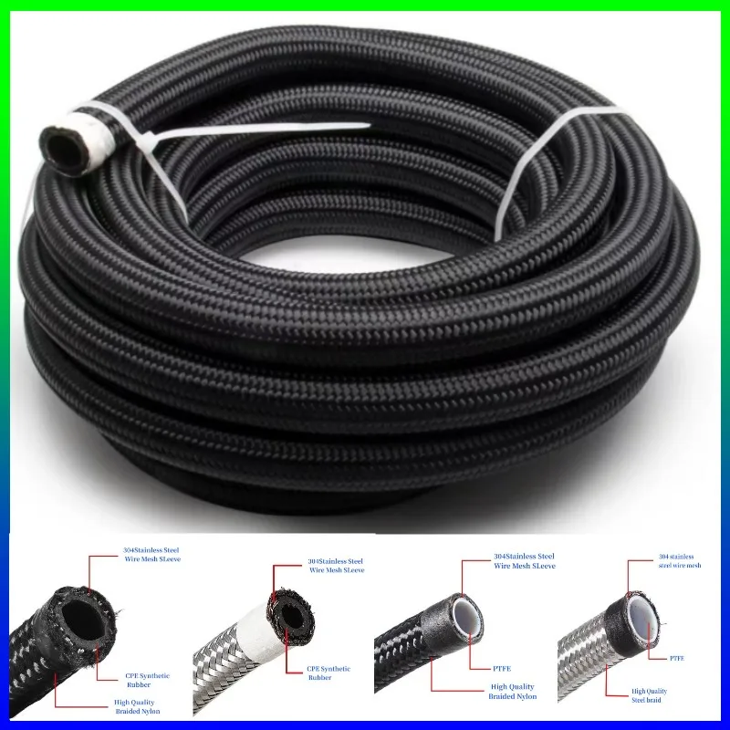 AN4AN6 AN8 AN10 AN12 Fuel Hose Oil Gas Cooler Hose Line Pipe Tube Nylon Stainless Steel Braided Inside CPE Rubber Pipe PTFE Pipe
AN4AN6 AN8 AN10 AN12 Fuel Hose Oil Gas Cooler Hose Line Pipe Tube Nylon Stainless Steel Braided Inside CPE Rubber Pipe PTFE Pipe