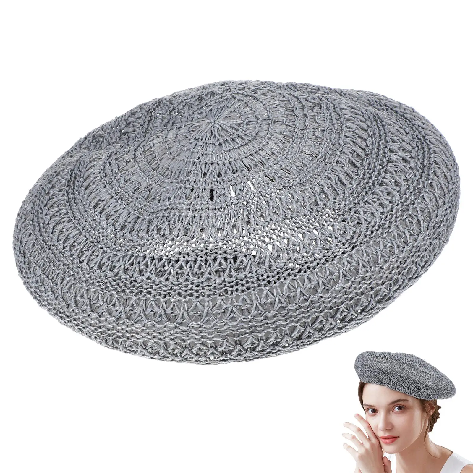 Straw Travel Women Spring Beret Hat Summer Beret Hat Khaki Vintage Cotton Linen Spring Summer Gifts
Straw Travel Women Spring Beret Hat Summer Beret Hat Khaki Vintage Cotton Linen Spring Summer Gifts
