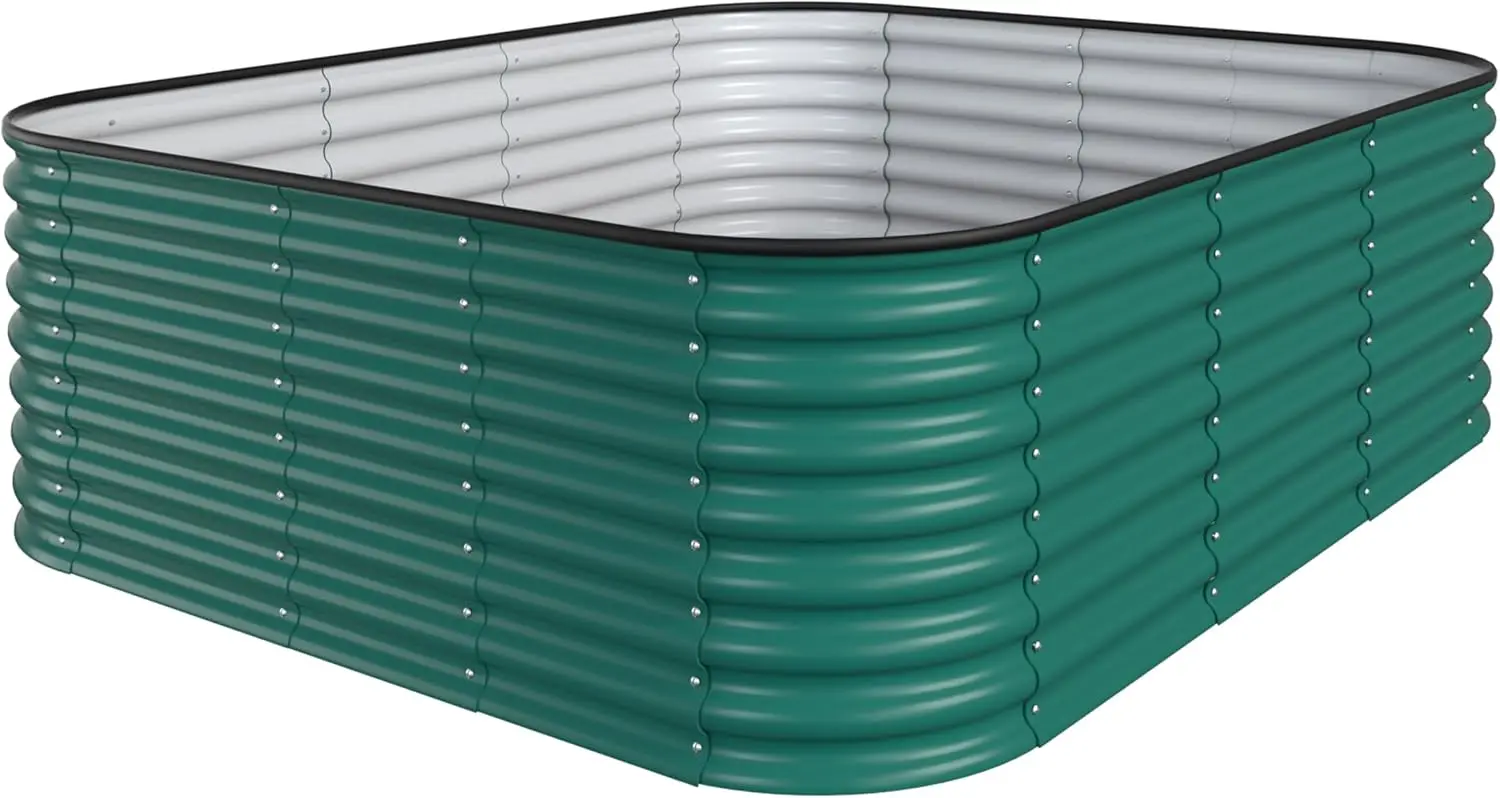 8'x4' Raised Garden Bed, Galvanized Raised Garden Bed, 24''H Mutli-in-1 Metal Garden Bed with 3 Aluminum Support Rods, M
8'x4' Raised Garden Bed, Galvanized Raised Garden Bed, 24''H Mutli-in-1 Metal Garden Bed with 3 Aluminum Support Rods, M