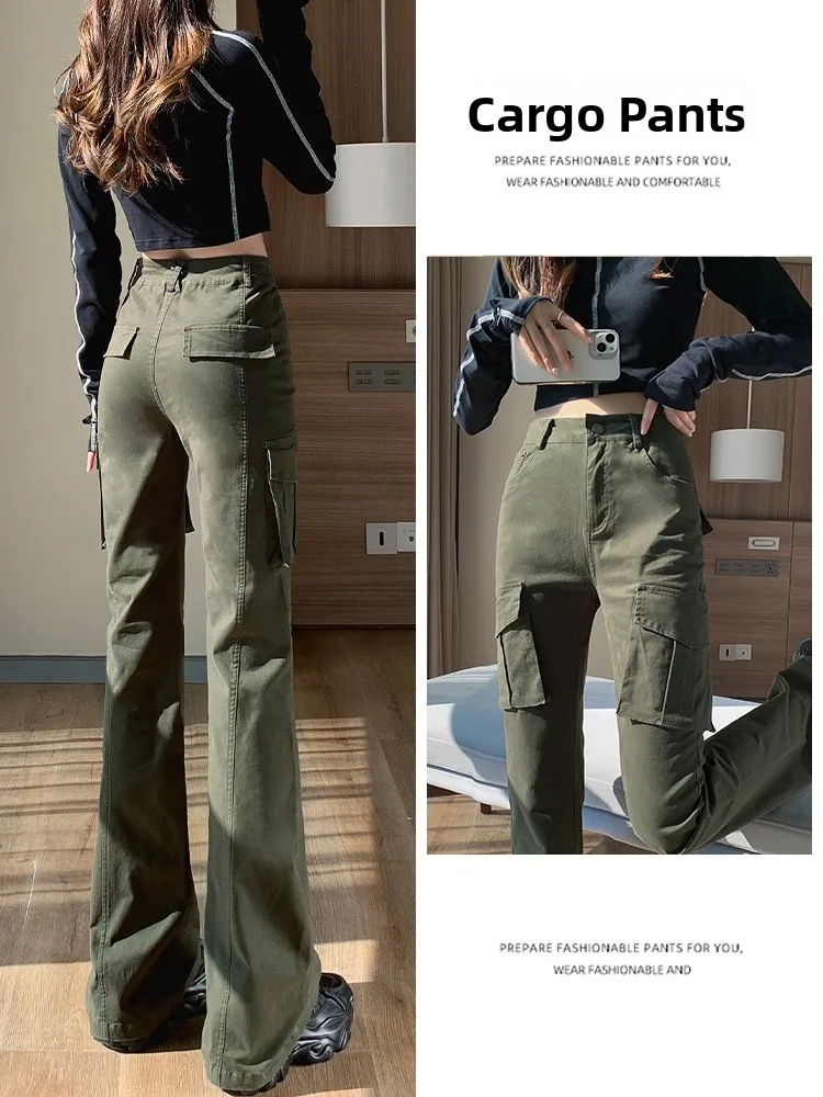 Женские повседневные брюки-клеш с высокой талией в стиле милитари, удлиненные, больших размеров, модные и универсальные
Женские повседневные брюки-клеш с высокой талией в стиле милитари, удлиненные, больших размеров, модные и универсальные