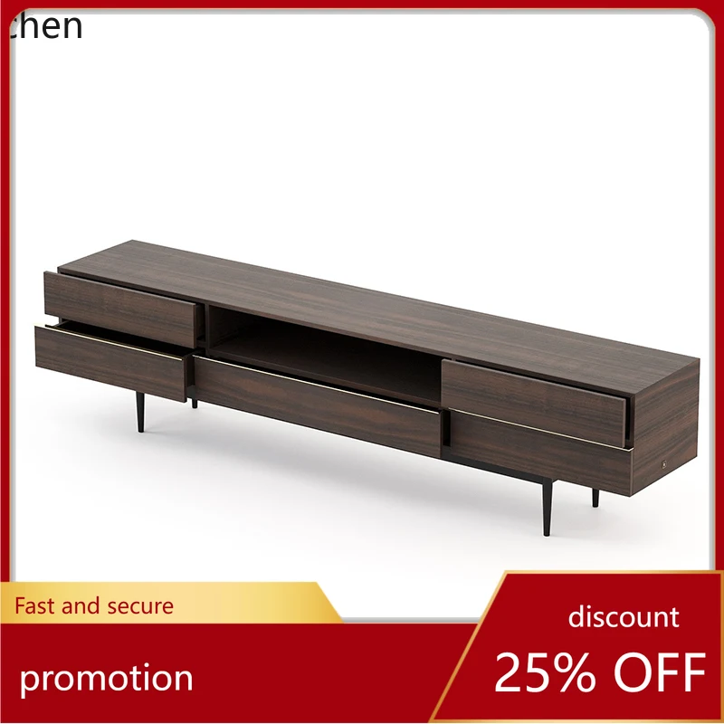 ZMLminimalist smoked TV cabinet modern minimalist living room household solid wood black oak tall locker
ZMLminimalist smoked TV cabinet modern minimalist living room household solid wood black oak tall locker