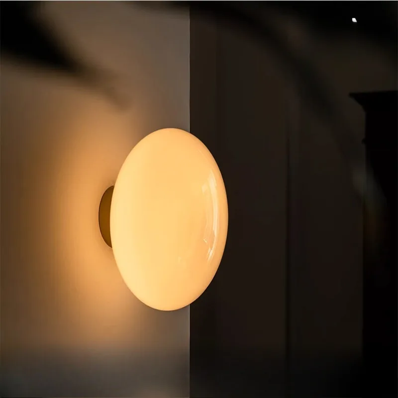 Retro Glass Ball Ceiling Light Handmade Blown Opal Living Room Bedroom Bedside Corridor Stairs Minimalist Atmosphere Wall Lamps
Retro Glass Ball Ceiling Light Handmade Blown Opal Living Room Bedroom Bedside Corridor Stairs Minimalist Atmosphere Wall Lamps