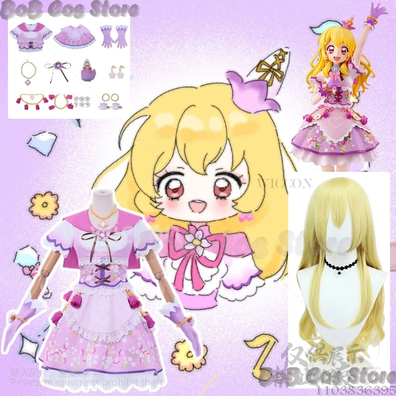 Hoshimiya Ichigo Anime Aikatsu Cosplay Idol Pink Purple Dress Flower Lolita Jirai Kei Girl Japanese Kawaii Comic Con Customized 
Hoshimiya Ichigo Anime Aikatsu Cosplay Idol Pink Purple Dress Flower Lolita Jirai Kei Girl Japanese Kawaii Comic Con Customized