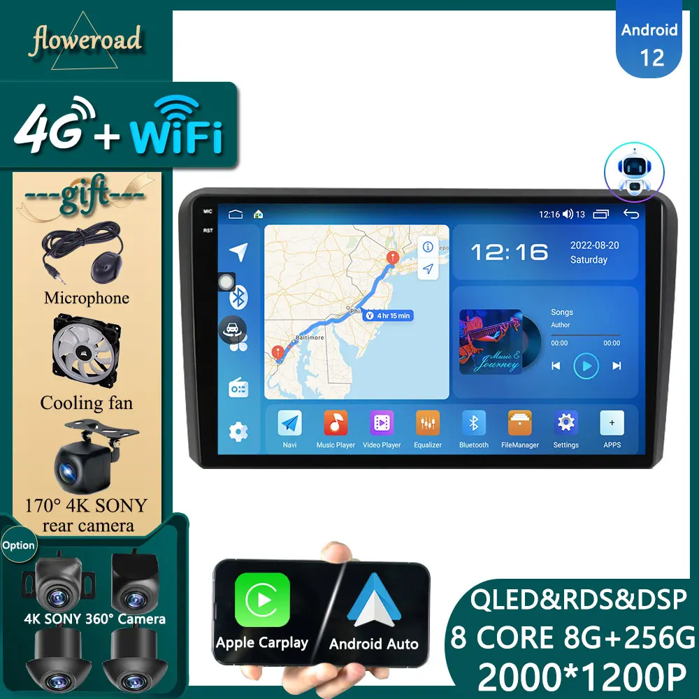 Head Unit 9'' Carplay Radio For Audi A3 2003 2004-2012 Car Autoradio Multimedia Player Android Navigation GPS Stereo Monitor DSP
Head Unit 9'' Carplay Radio For Audi A3 2003 2004-2012 Car Autoradio Multimedia Player Android Navigation GPS Stereo Monitor DSP