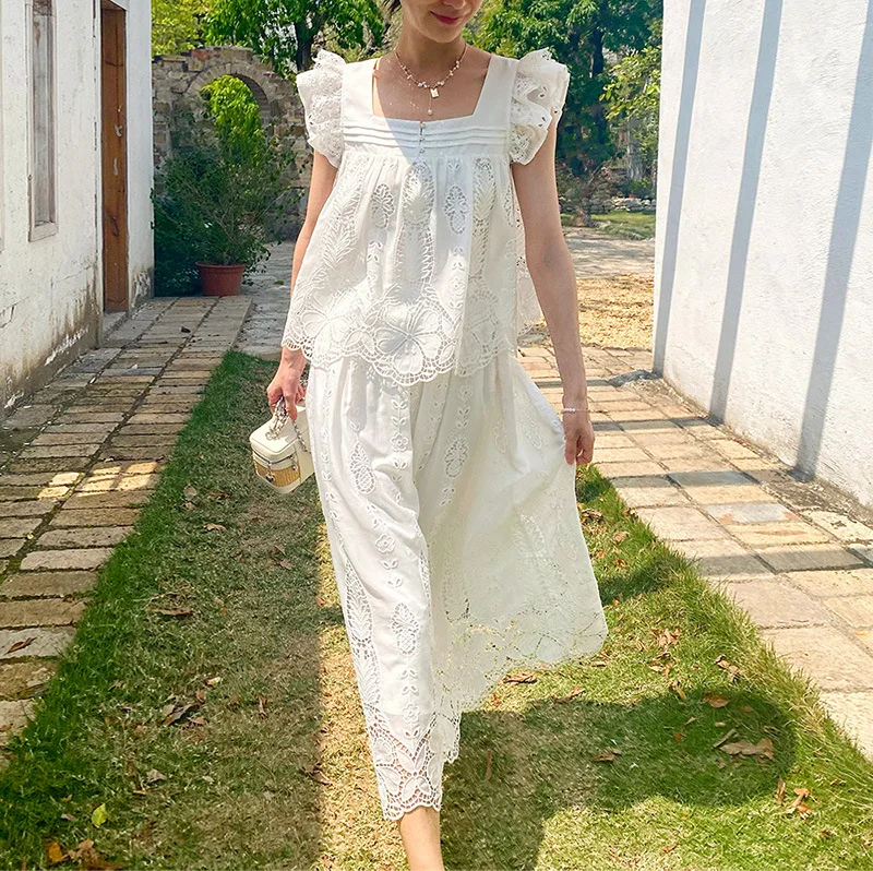 2025 летний новый праздничный стильный женский костюм, полый топ с вышивкой + юбка, комплект из 2 предметов, повседневная пляжная богемная юбка, наряды
2025 летний новый праздничный стильный женский костюм, полый топ с вышивкой + юбка, комплект из 2 предметов, повседневная пляжная богемная юбка, наряды