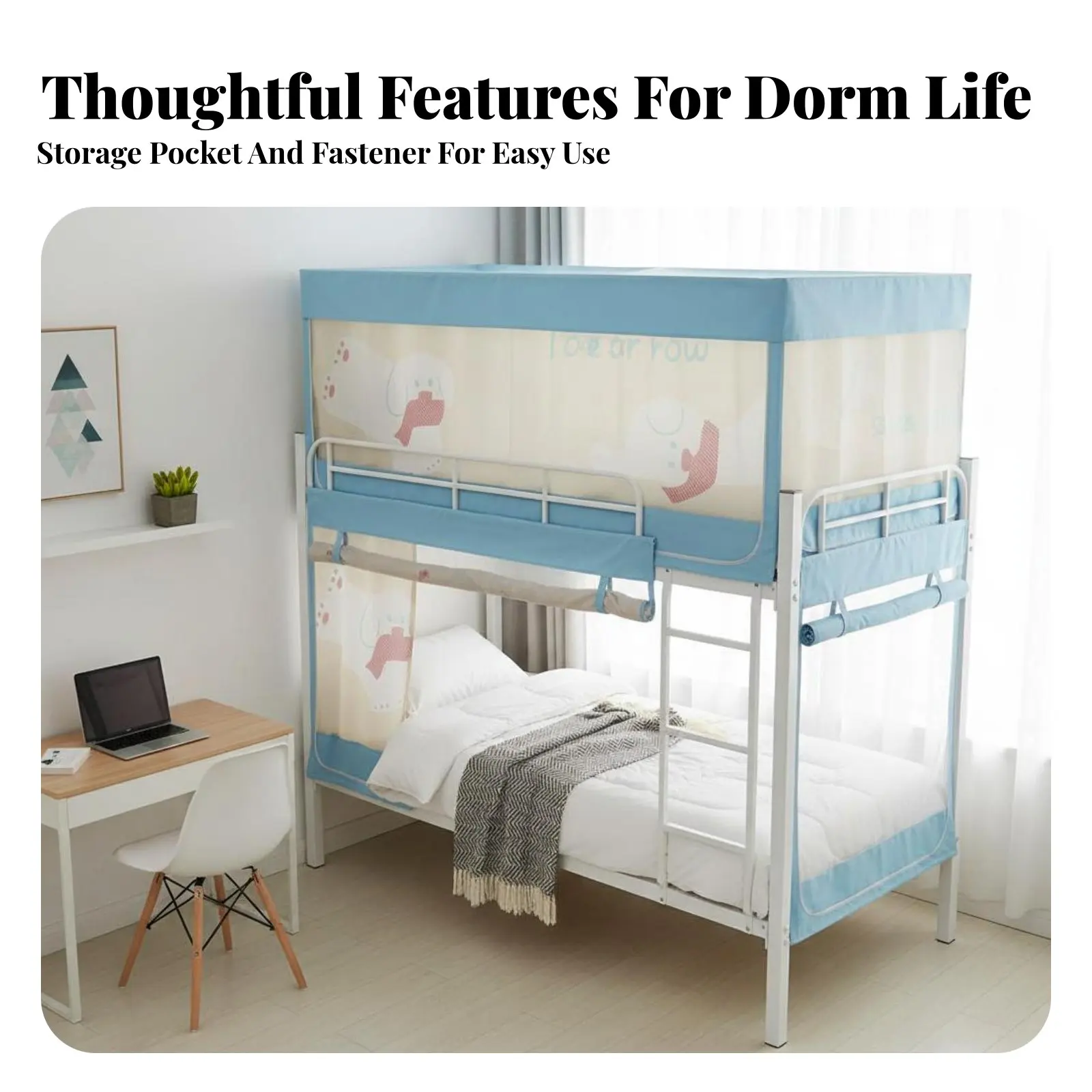Light-Blocking Bed Tent Light-Blocking Bunk Bed Privacy Tent Complete Design Zippered Doors for Students, Teens
Light-Blocking Bed Tent Light-Blocking Bunk Bed Privacy Tent Complete Design Zippered Doors for Students, Teens