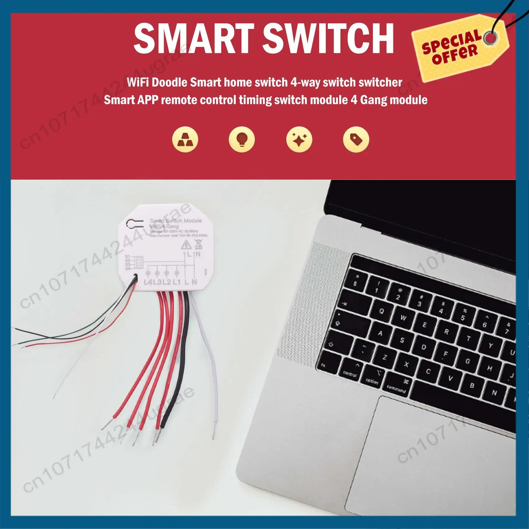 -A15I Mini DIY Wi-Fi умный выключатель света 4-бандовый 1/2-контактный модуль Smart Life/Tuya приложение беспроводной пульт дистанционного управления работает с Alexa Home
-A15I Mini DIY Wi-Fi умный выключатель света 4-бандовый 1/2-контактный модуль Smart Life/Tuya приложение беспроводной пульт дистанционного управления работает с Alexa Home