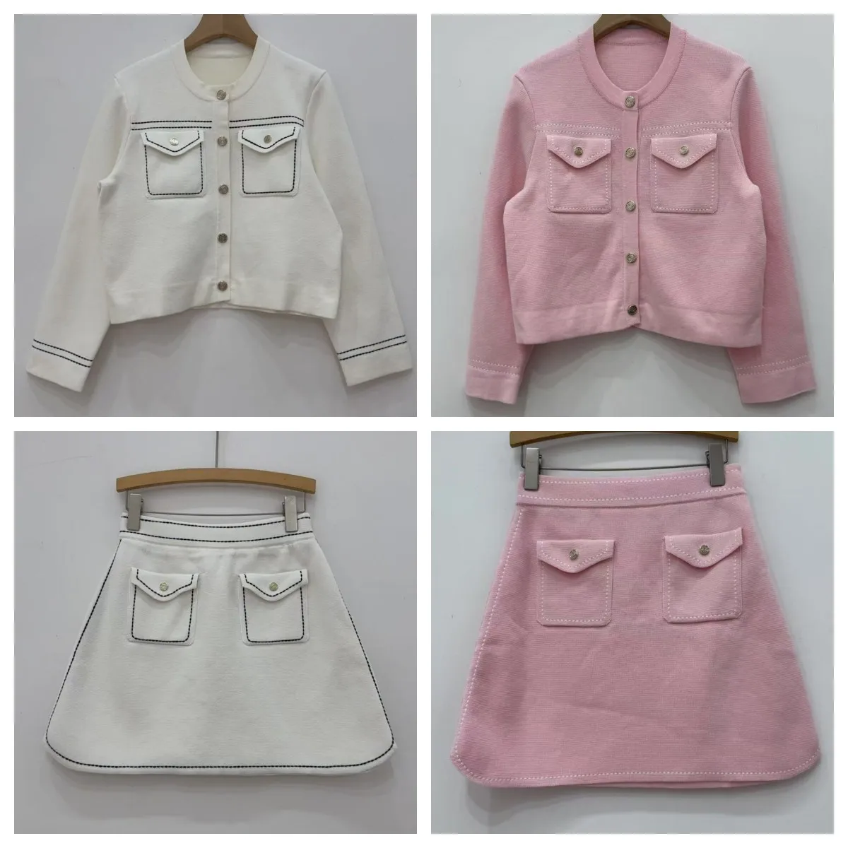 Women Knit Cardigan Coat O-neck Pockets Decoration Single Breasted Long Sleeves Outwear + Female High Waist A-Line Mini Skrit
Women Knit Cardigan Coat O-neck Pockets Decoration Single Breasted Long Sleeves Outwear + Female High Waist A-Line Mini Skrit