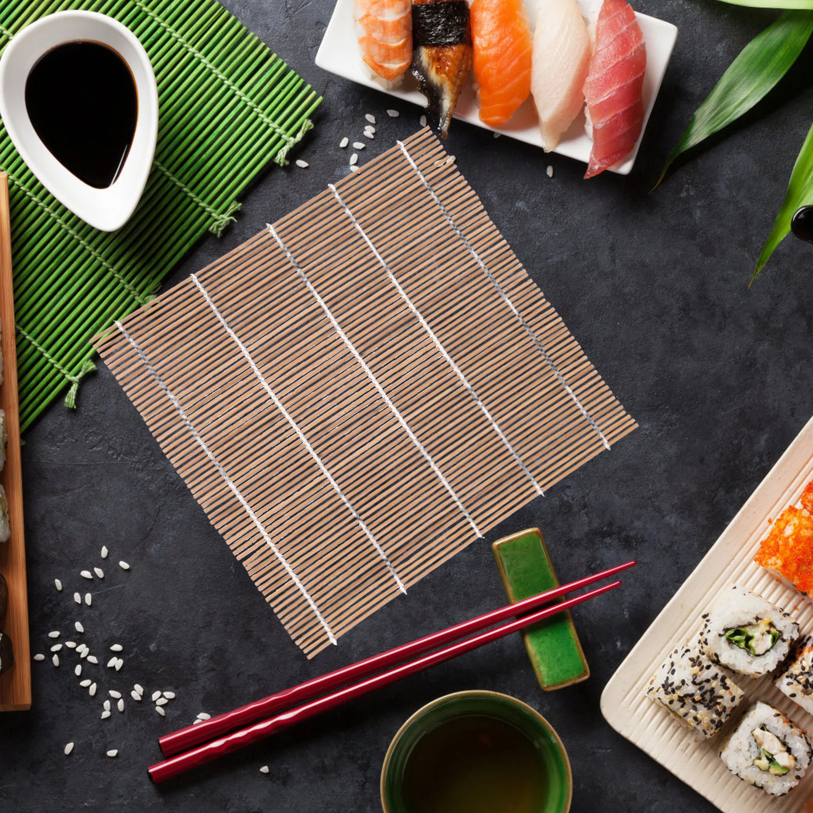 2pcs Sushi Rolling Mat 24cm Carbonized Natural Kit Stable Design Versatile Use Ideal Gatherings
2pcs Sushi Rolling Mat 24cm Carbonized Natural Kit Stable Design Versatile Use Ideal Gatherings
