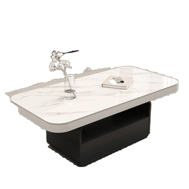 Modern, light luxury, black and white, minimalist, rectangular, rock slab, coffee table, household 
Modern, light luxury, black and white, minimalist, rectangular, rock slab, coffee table, household