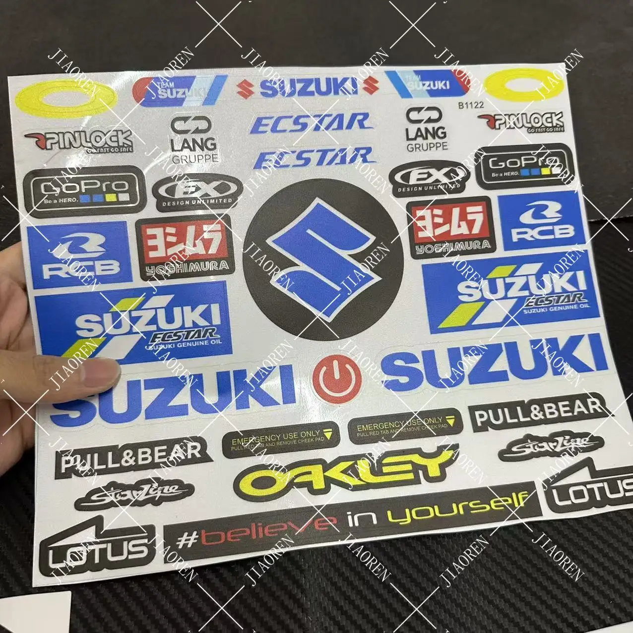 Наклейки на мотоциклетный шлем Suzuki, гоночные наклейки, логотип Ecstar
Наклейки на мотоциклетный шлем Suzuki, гоночные наклейки, логотип Ecstar