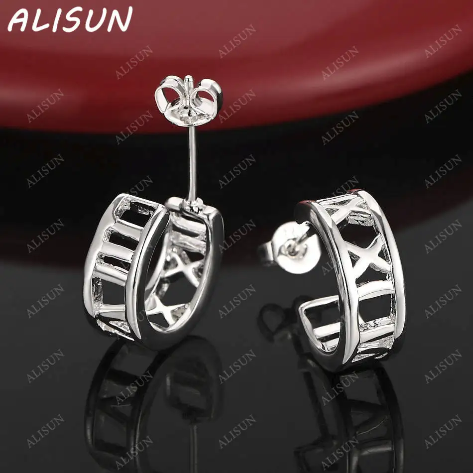 ALISUN 925 Sterling Silver Roman Numerals Earrings Stud Earrings For Women Charm Trend Birthday Gifts Fashion Party Fine Jewelry
ALISUN 925 Sterling Silver Roman Numerals Earrings Stud Earrings For Women Charm Trend Birthday Gifts Fashion Party Fine Jewelry