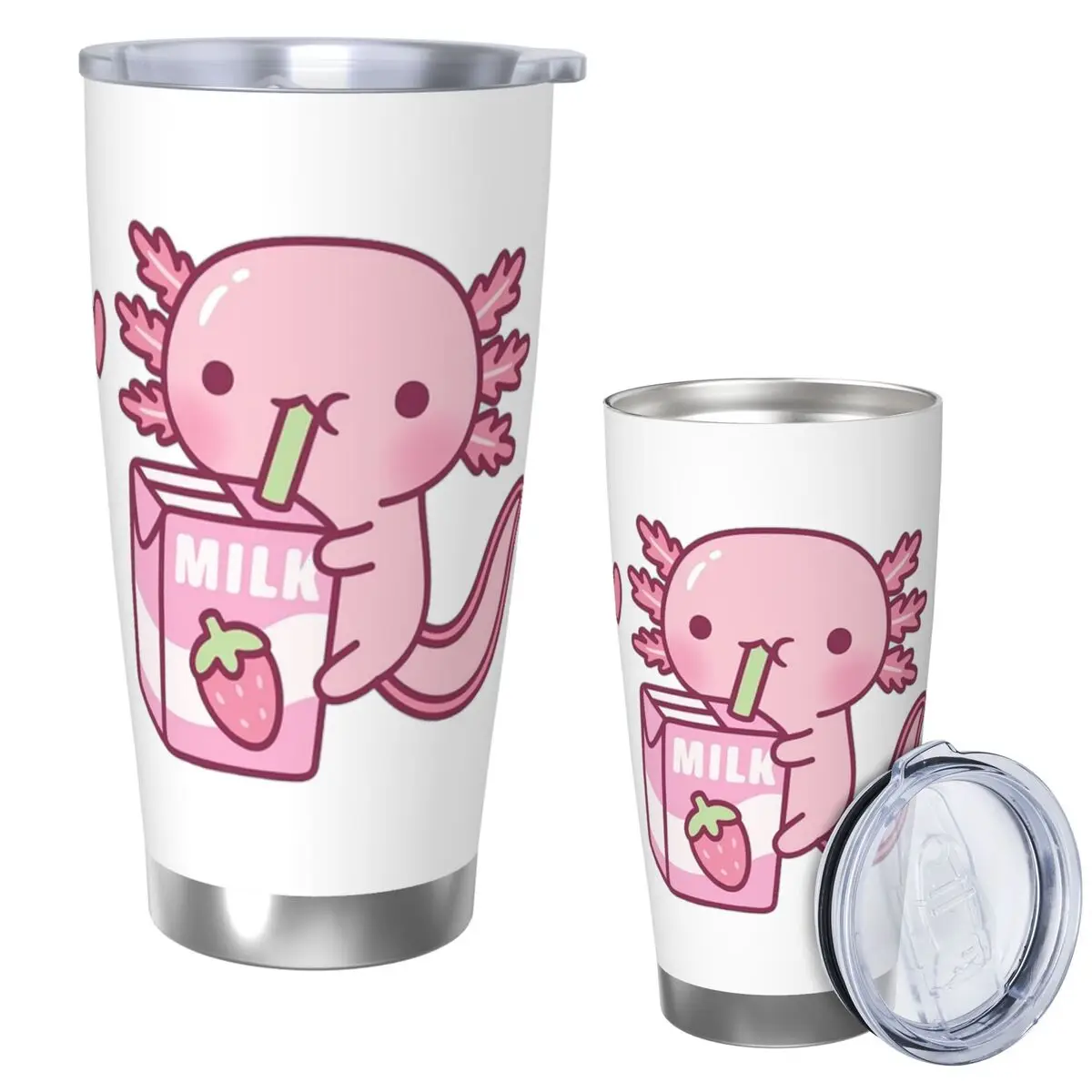 Cute Axolotl Loves Strawberry Milk Doodle Stainless Steel Tumbler Vacuum Insulated Mug Thermal Cold Cup Straw With Lid 20oz
Cute Axolotl Loves Strawberry Milk Doodle Stainless Steel Tumbler Vacuum Insulated Mug Thermal Cold Cup Straw With Lid 20oz