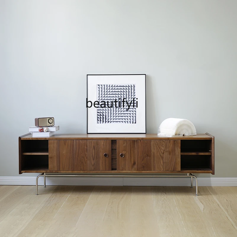 Solid wood TV cabinet retro Nordic black walnut small apartment living room Japanese style medieval furniture TV cabinet
Solid wood TV cabinet retro Nordic black walnut small apartment living room Japanese style medieval furniture TV cabinet