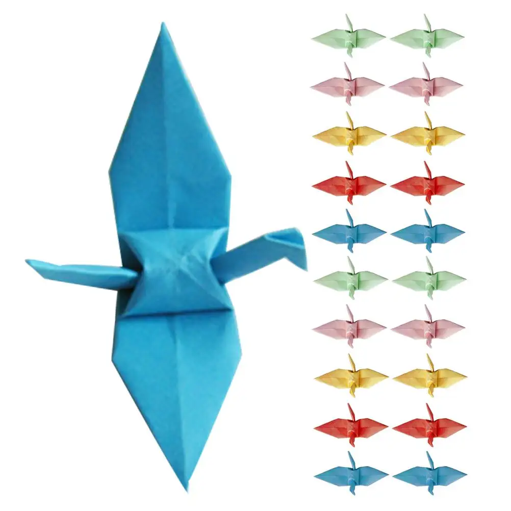 100 Pcs Origami Crane Decoration Handmade Paper Craft Kit Mini Centerpieces for Wedding Home Party Valentines 
100 Pcs Origami Crane Decoration Handmade Paper Craft Kit Mini Centerpieces for Wedding Home Party Valentines