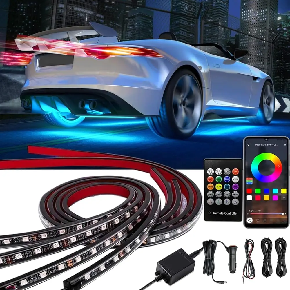 Ailexpress Auto - Подсветка днища автомобиля, 4 шт. RGB-IC умных светодиодных фонарей с управлением через приложение и пультом ДУ, 16 миллионов цветов, DIY Sound A
Ailexpress Auto - Подсветка днища автомобиля, 4 шт. RGB-IC умных светодиодных фонарей с управлением через приложение и пультом ДУ, 16 миллионов цветов, DIY Sound A