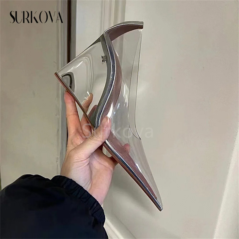Early Spring New Design Silver Point Toe Pumps Women's Transparent Wedge Heels Fashion British Style Niche All-Match High Heels
Early Spring New Design Silver Point Toe Pumps Women's Transparent Wedge Heels Fashion British Style Niche All-Match High Heels