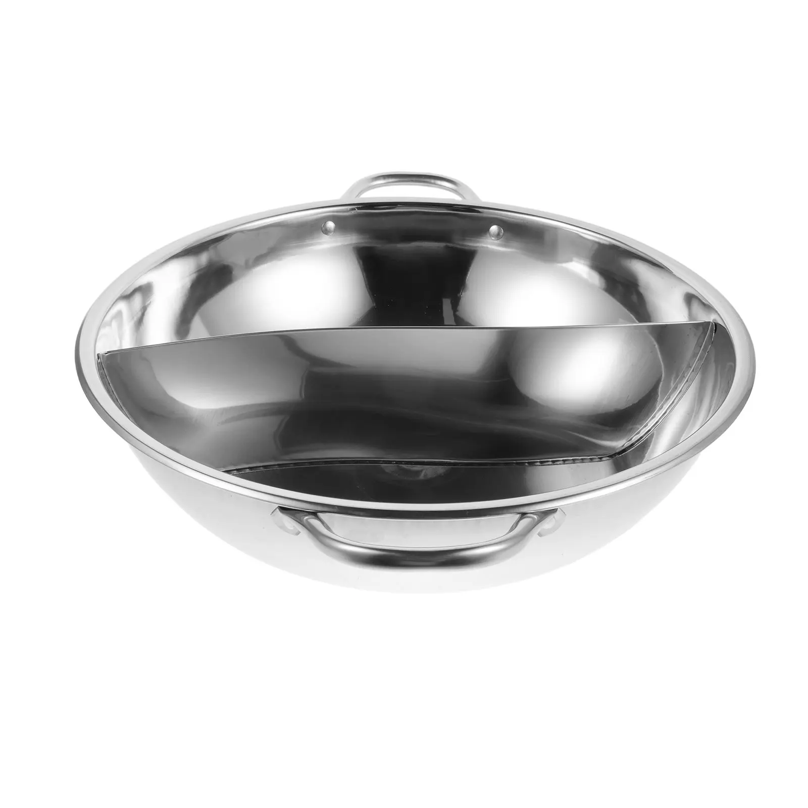14 Inch Divided Hot Pot Stainless Steel Double Handle Dual Flavor Traditional Chinese Hotpot Pan Indoor Outdoor Cooking Pot
14 Inch Divided Hot Pot Stainless Steel Double Handle Dual Flavor Traditional Chinese Hotpot Pan Indoor Outdoor Cooking Pot