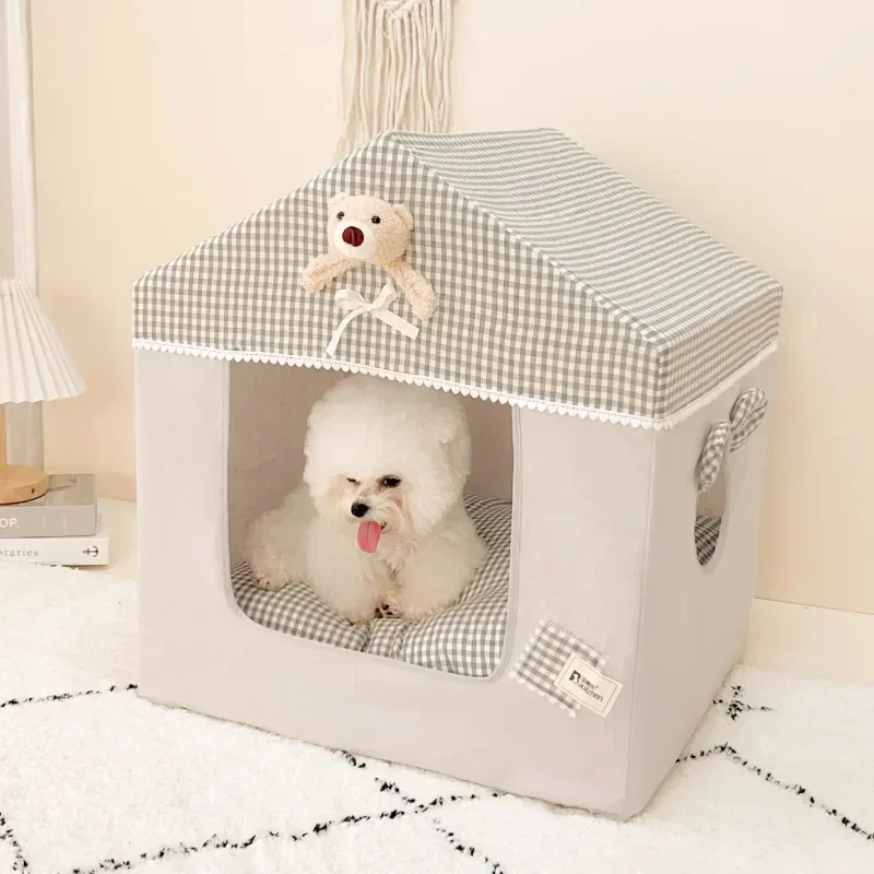 Polytechnic Pet House Cotton and Hemp Tent Four Seasons Dog Nest Cat Nest Removable and Washable Small and Medium sized Dog Tedd
Polytechnic Pet House Cotton and Hemp Tent Four Seasons Dog Nest Cat Nest Removable and Washable Small and Medium sized Dog Tedd