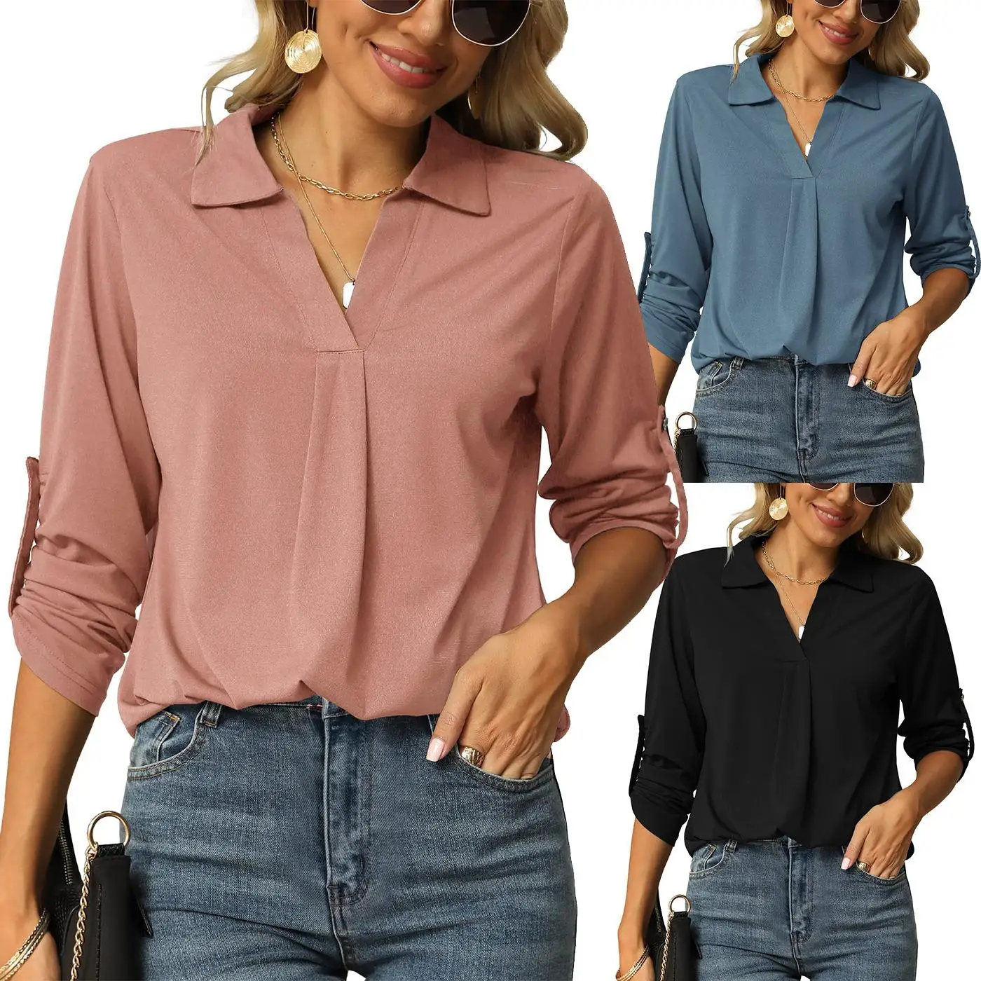 Women's Warm Stretch irt Collar Long Sve Top Mid-Length Pure Color Polyester Fiber Casual Faion Autumn-Winter Wear
Women's Warm Stretch irt Collar Long Sve Top Mid-Length Pure Color Polyester Fiber Casual Faion Autumn-Winter Wear