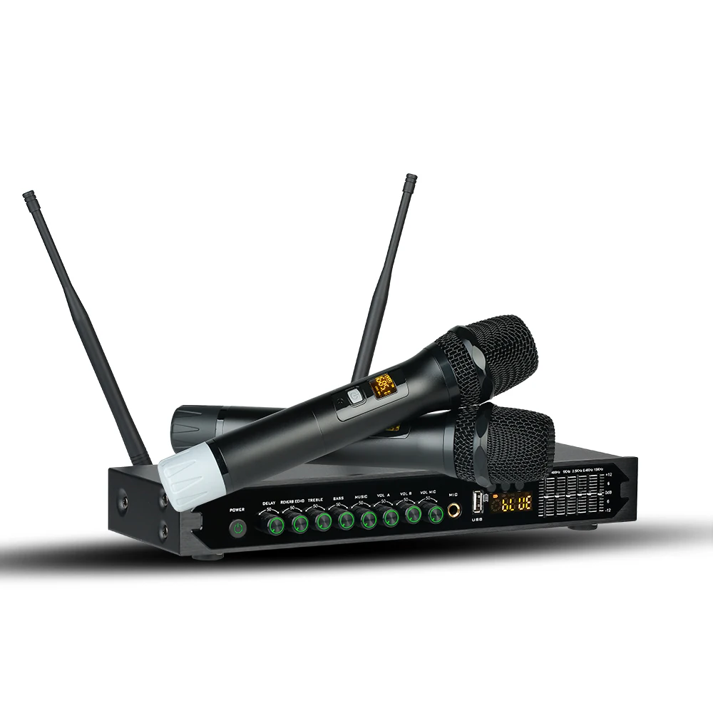 Built In Battery Rechargeable BT Audio Sound Processor UHF Wireless Microphone With Graphic Equalizer
Built In Battery Rechargeable BT Audio Sound Processor UHF Wireless Microphone With Graphic Equalizer