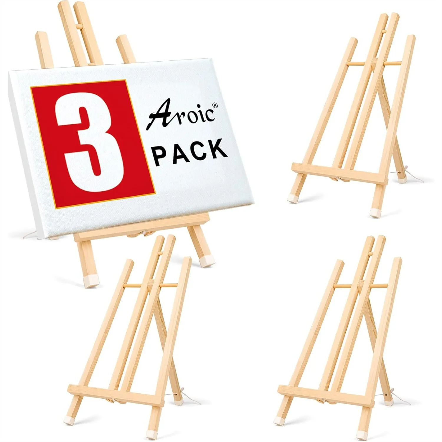 3 Pack 15 Inch Wood Easels Stand for Painting Canvases, Art, and Crafts, Portable Tabletop Tripod for Kids Students
3 Pack 15 Inch Wood Easels Stand for Painting Canvases, Art, and Crafts, Portable Tabletop Tripod for Kids Students