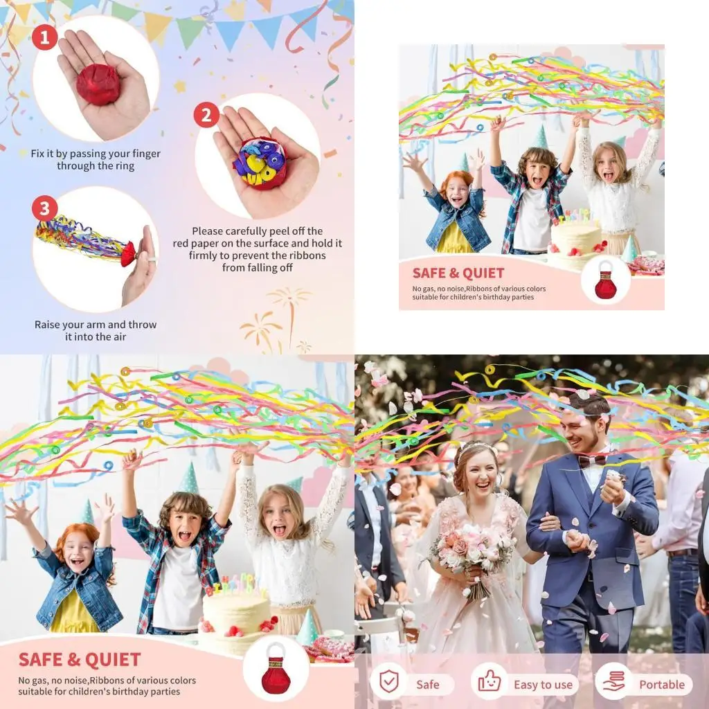 15 красочных бумажных лент для свадеб, дней рождения, безопасных украшений для мероприятий, легкая очистка, украшение для X3UC
15 красочных бумажных лент для свадеб, дней рождения, безопасных украшений для мероприятий, легкая очистка, украшение для X3UC