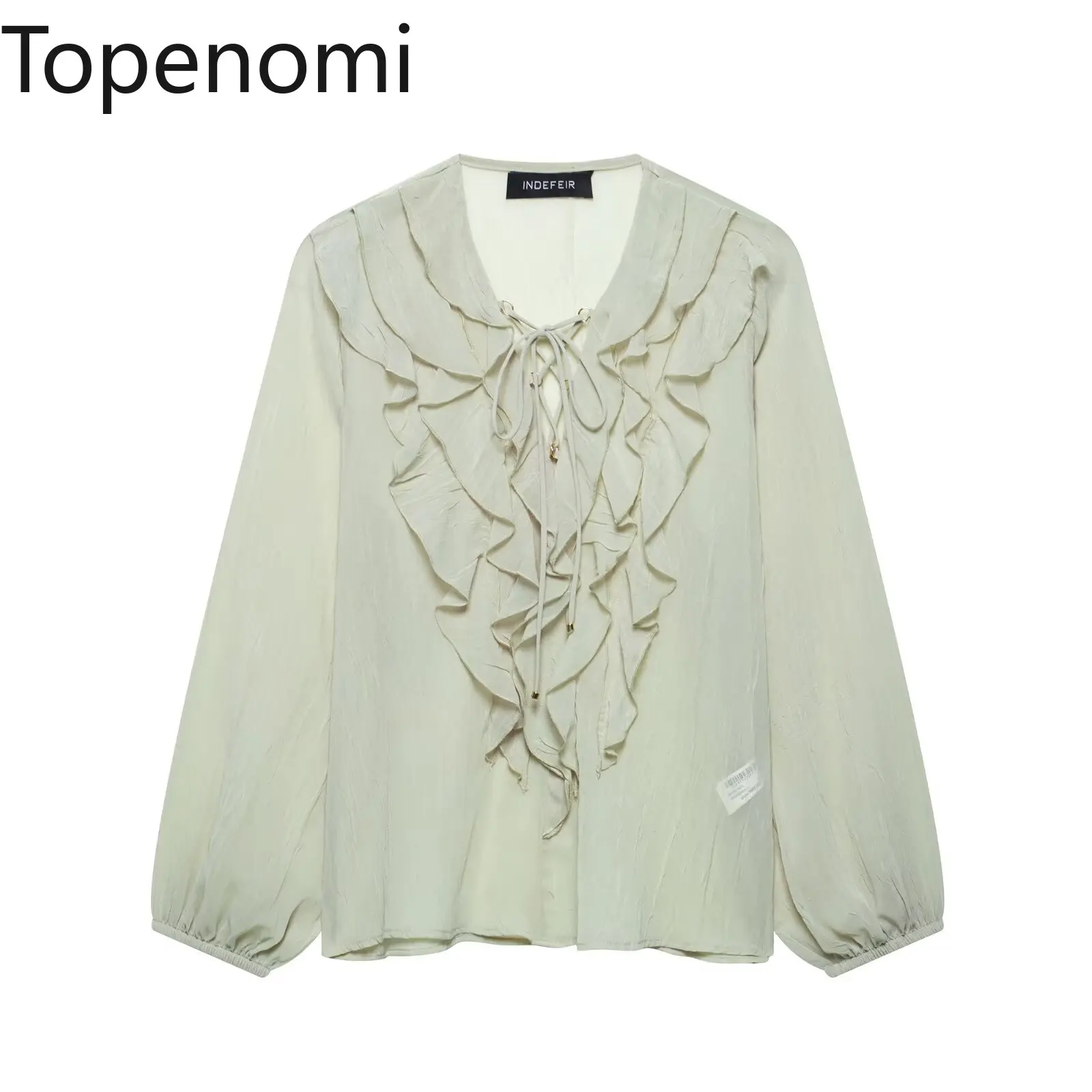Topenomi Fairy Layered Ruffle Lace Up V Neck Blouse Women Spring Summer Fashion Long Sleeve Lady Tops Elegant Versatile Blouse
Topenomi Fairy Layered Ruffle Lace Up V Neck Blouse Women Spring Summer Fashion Long Sleeve Lady Tops Elegant Versatile Blouse